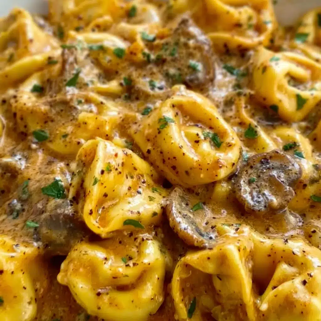 Cheesesteak Tortellini in Creamy Provolone Sauce Recipe - Recipe Image