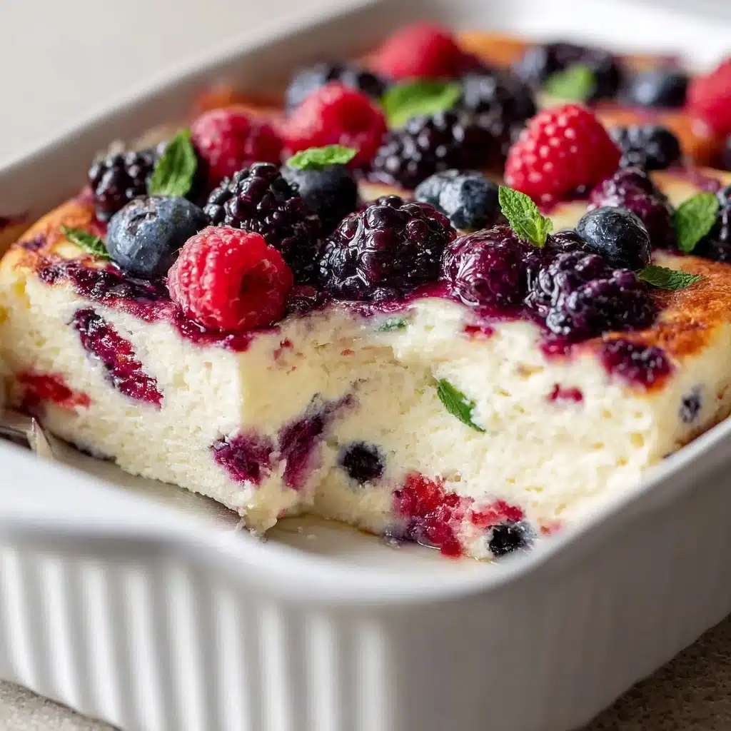 High Protein Triple Berry Bake Recipe - Recipe Image