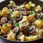 Garlic Cauliflower Mushroom Skillet Recipe