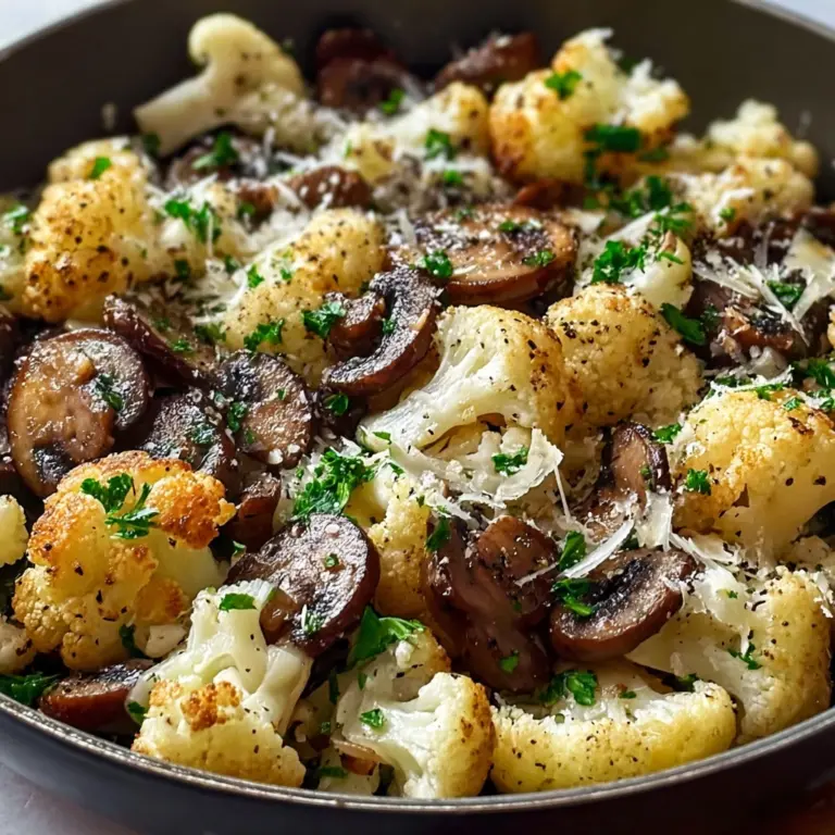 Garlic Cauliflower Mushroom Skillet Recipe