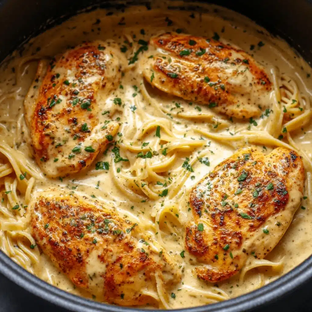 Slow Cooker Cajun Chicken Alfredo Recipe - Recipe Image