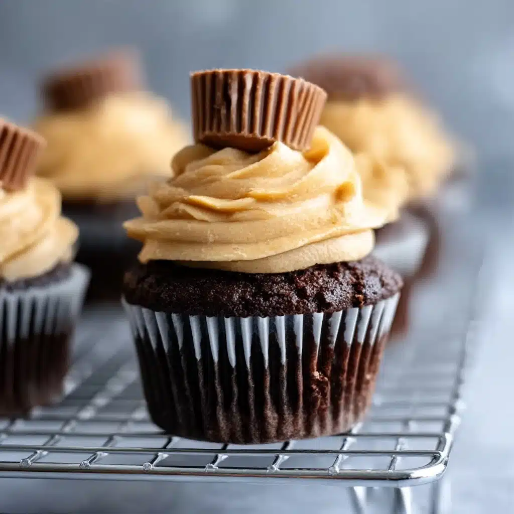 Chocolate Peanut Butter Cupcakes Recipe - Recipe Image