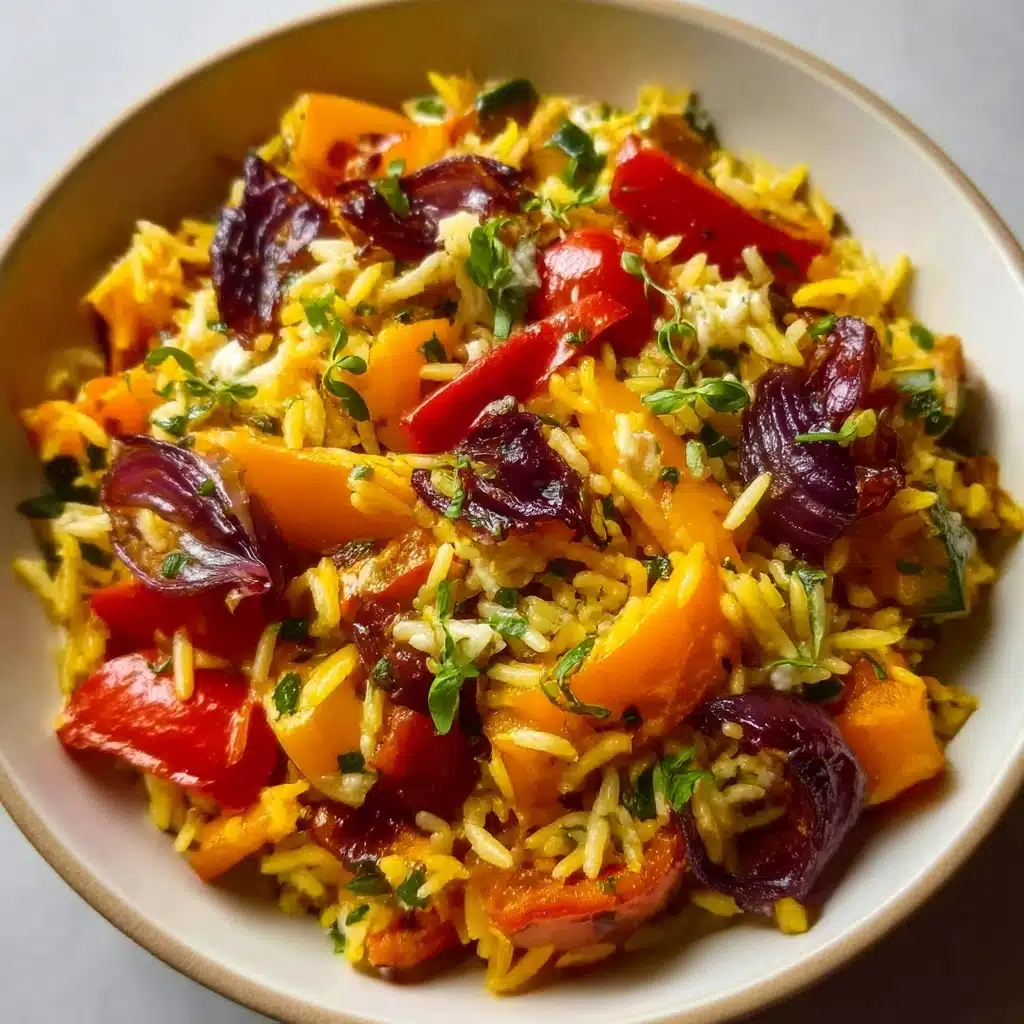 Orzo Salad with Roasted Veggies and Feta Recipe - Recipe Image