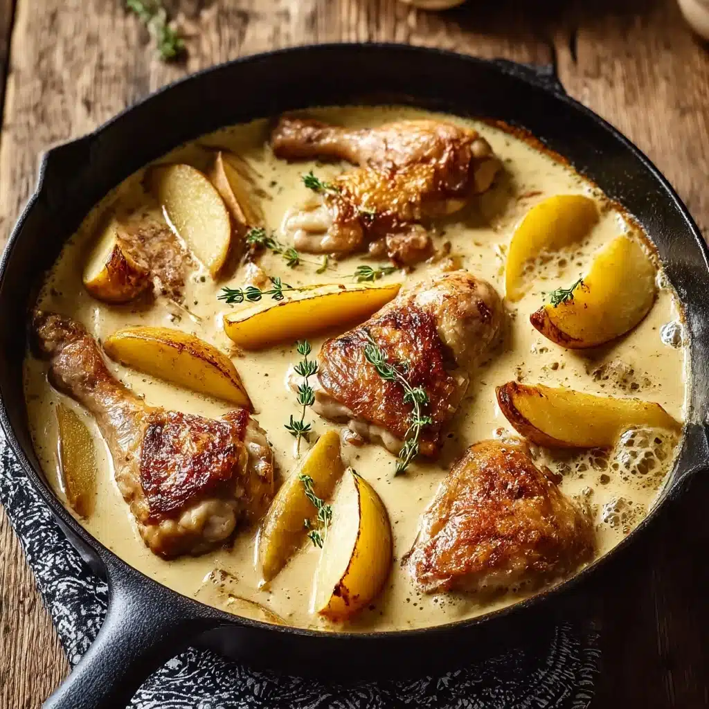 French Chicken Casserole and Apples Delight Recipe - Recipe Image