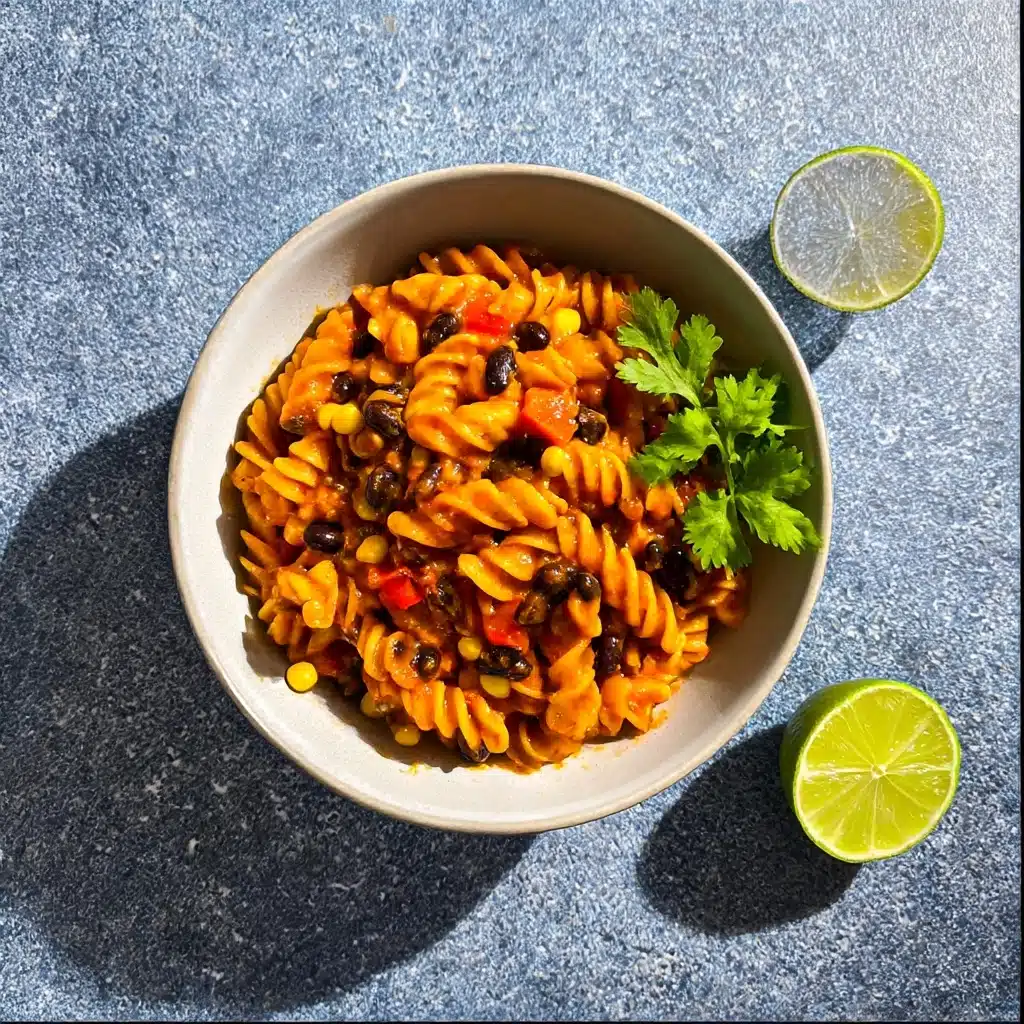 One Pot Black Bean Fajita Pasta Recipe - Recipe Image