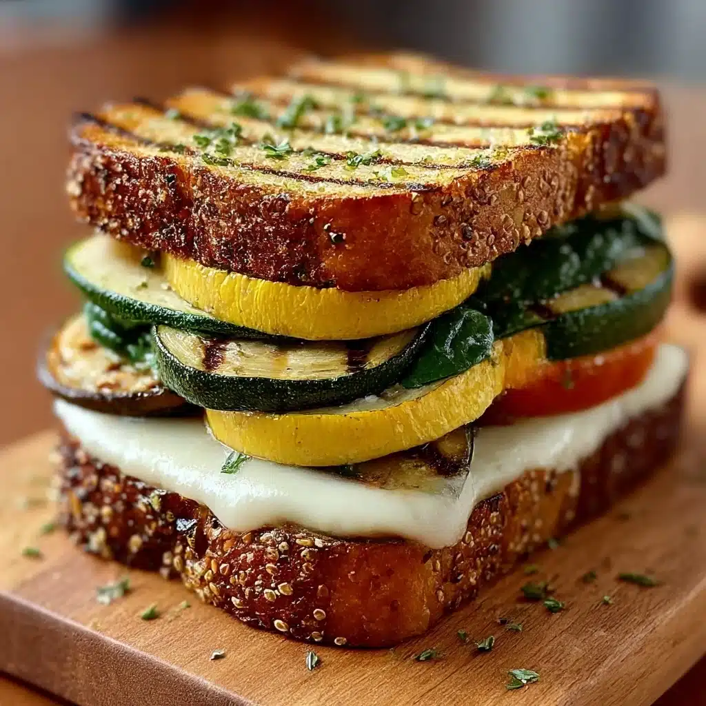 Grilled Veggie & Mozzarella Sandwiches Recipe - Recipe Image