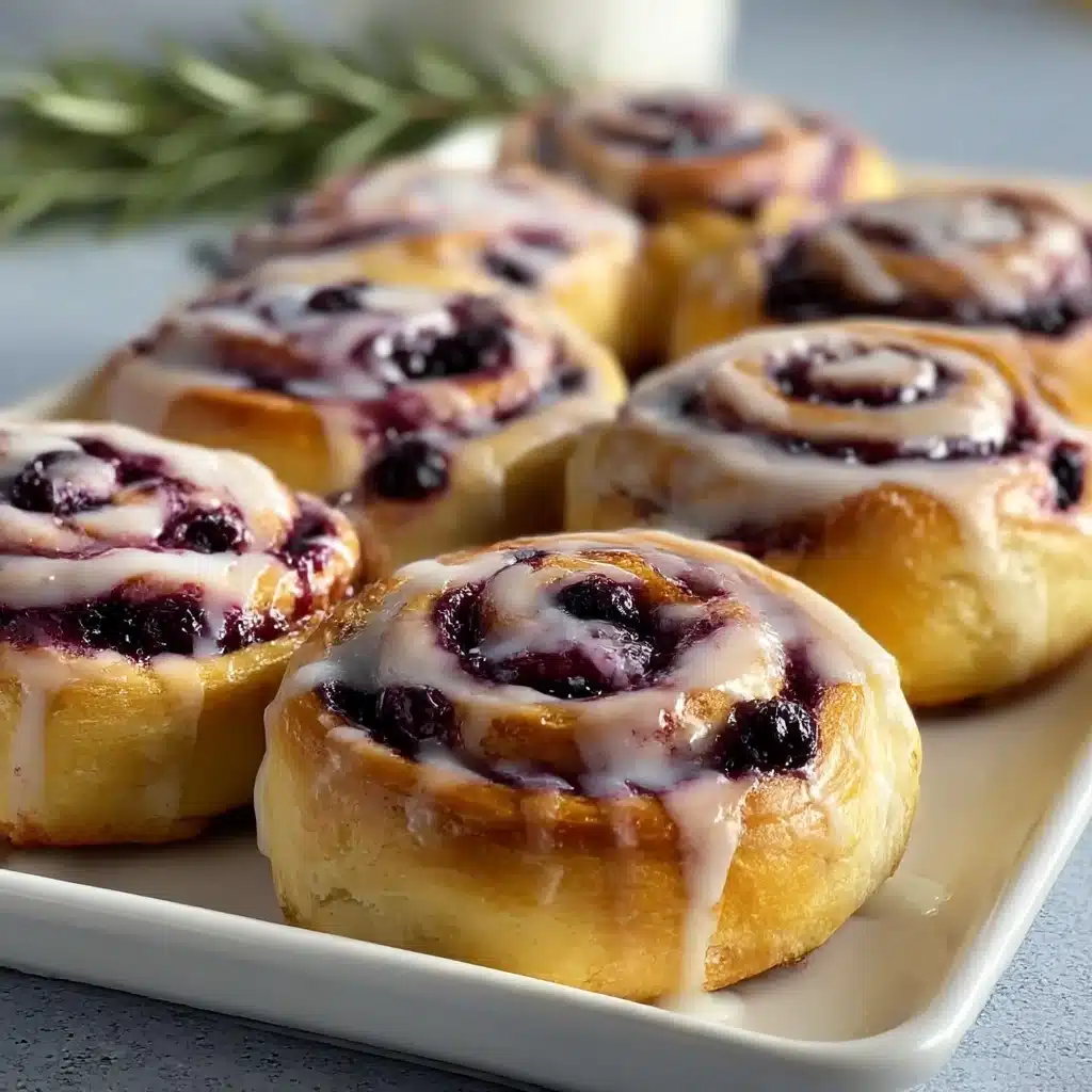 Fresh Huckleberry Cinnamon Rolls Recipe - Recipe Image