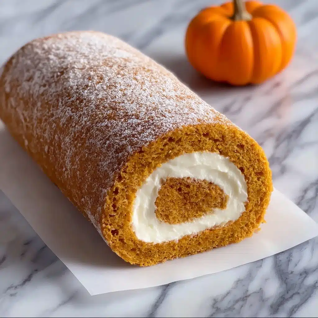 Fall Pumpkin Spice Roll Cake Recipe - Recipe Image