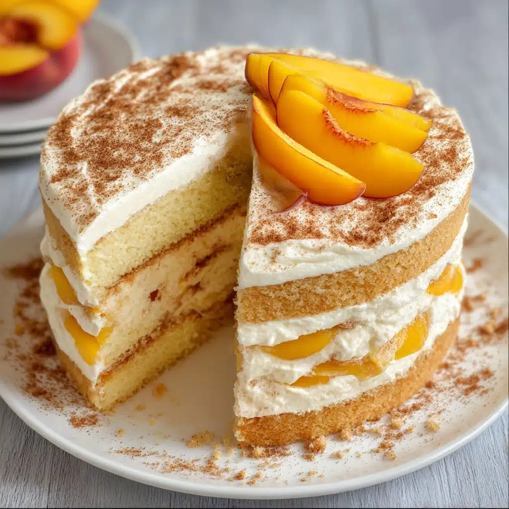 Peach Cobbler Cake With Brown Butter Frosting Recipe - Recipe Image