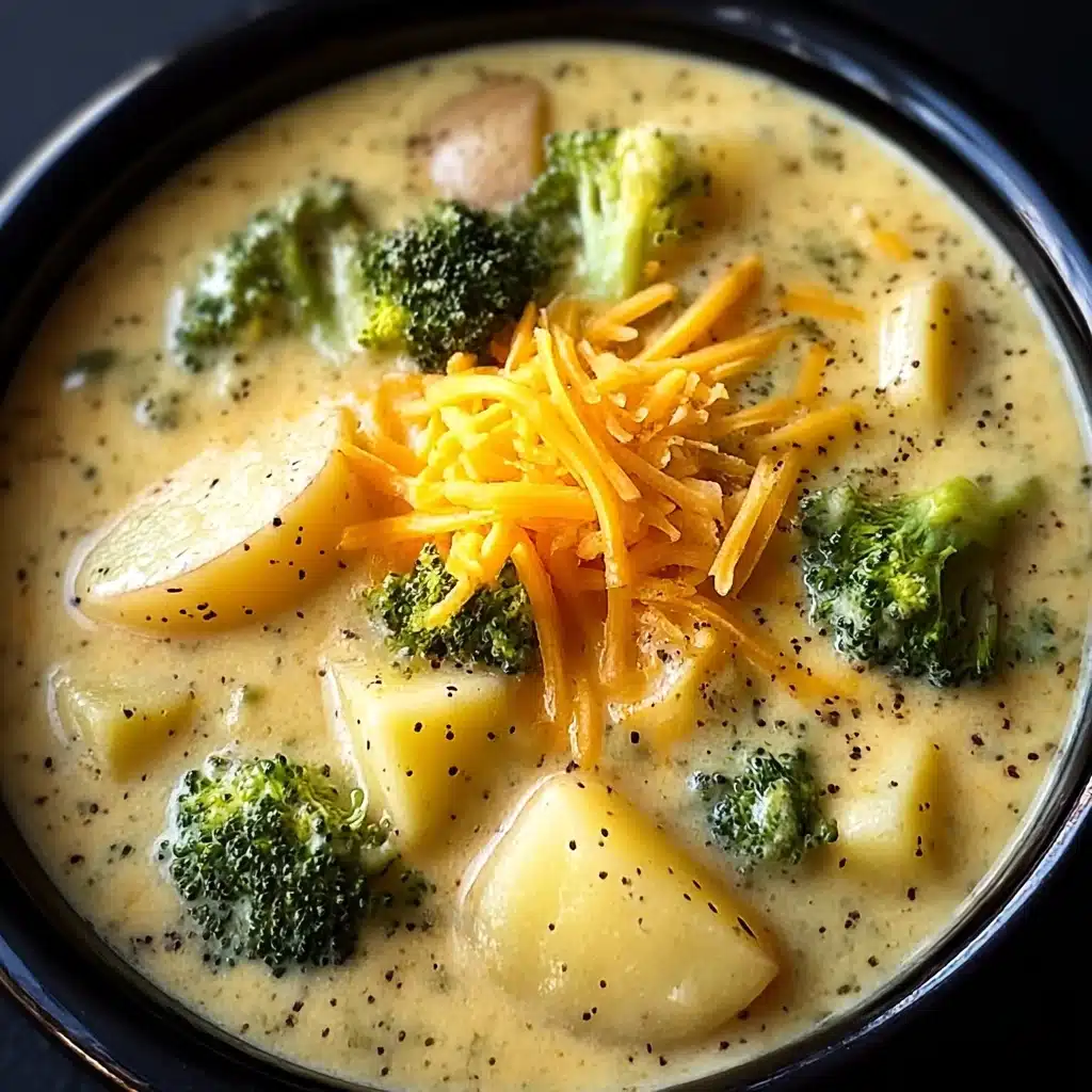 Crockpot Potato Broccoli Cheddar Soup Recipe - Recipe Image