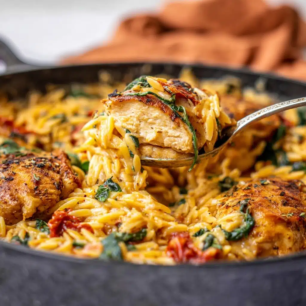Creamy Sun Dried Tomato Chicken Orzo Recipe