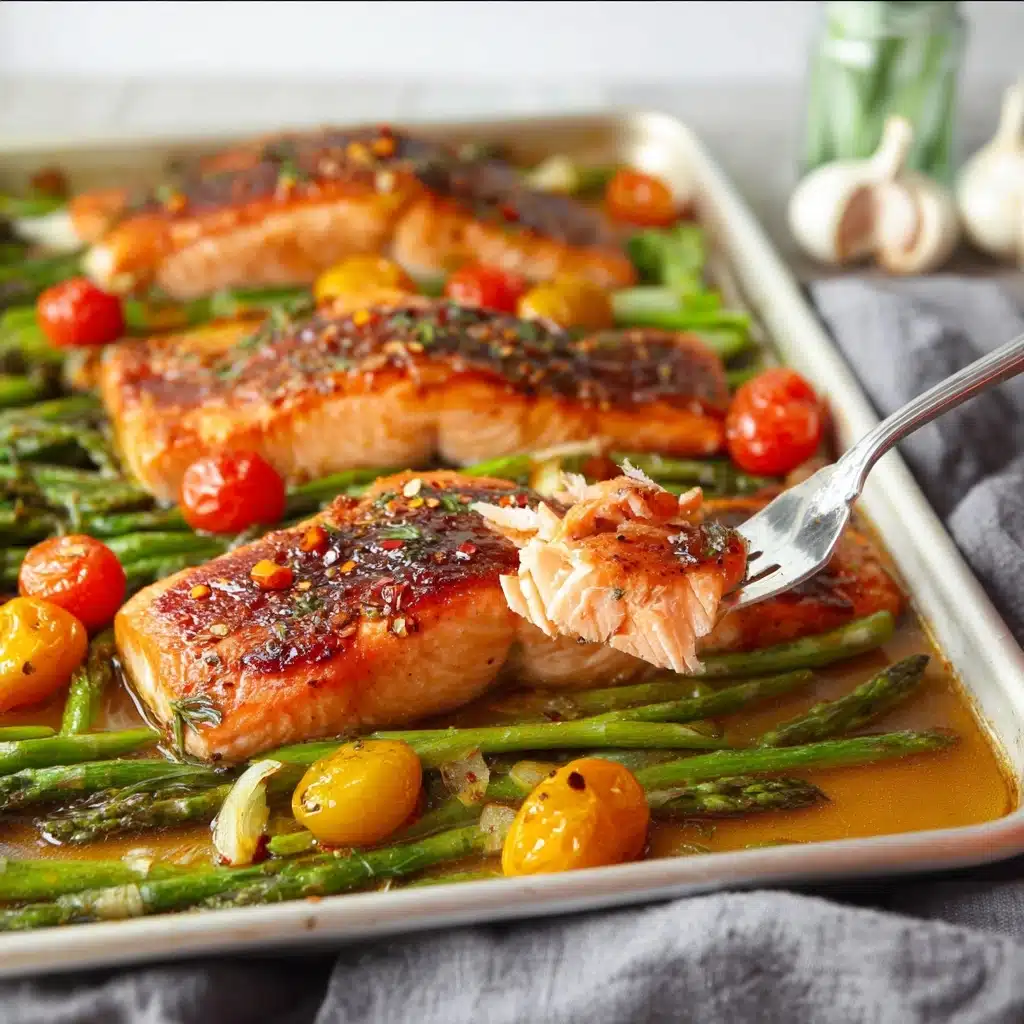 Easy Baked Sheet Pan Salmon and Asparagus Recipe