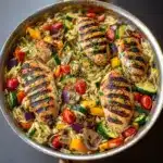 Easy Balsamic Chicken & Veggie Orzo Recipe
