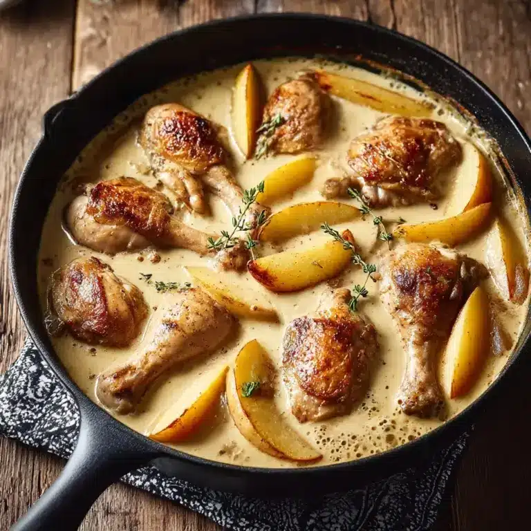 French Chicken Casserole and Apples Delight Recipe