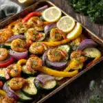 Sheet Pan Mediterranean Shrimp and Vegetables Recipe