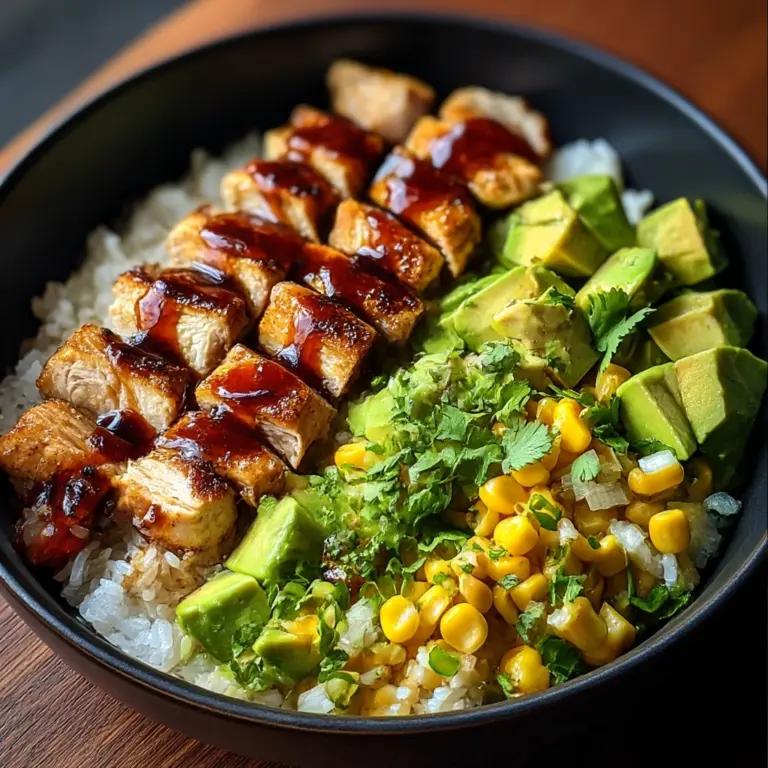 Honey BBQ Chicken Rice Bowl Recipe