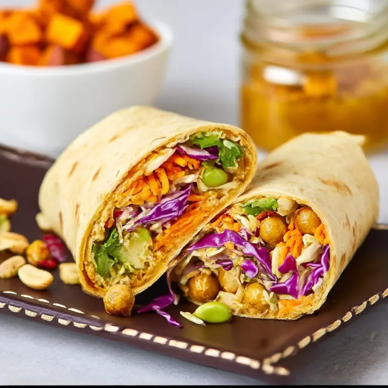 Thai Peanut Chicken Wraps Recipe