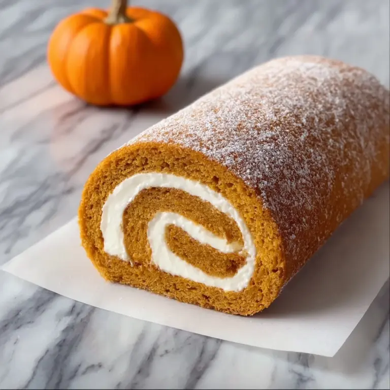 Fall Pumpkin Spice Roll Cake Recipe