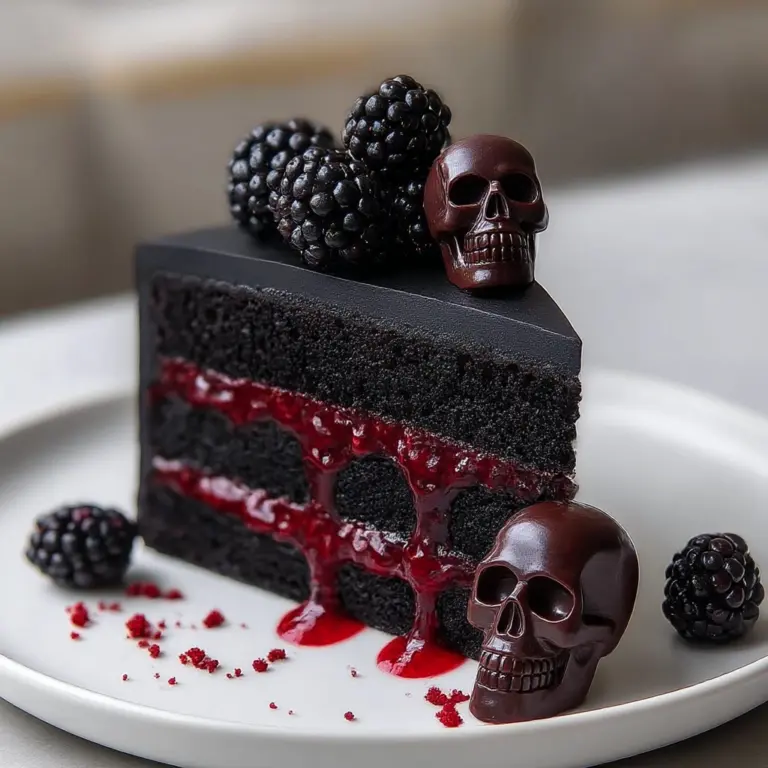 Spooky Black Velvet Halloween Cake Recipe