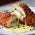 Chicken Cordon Bleu with Swiss Cheese Sauce is delicious Recipe