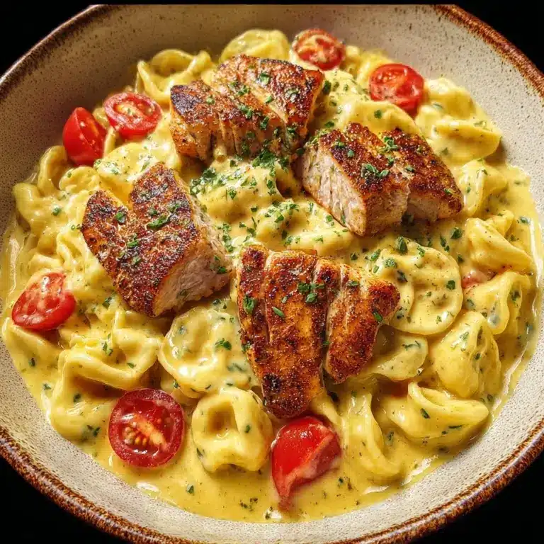 Cajun Garlic Chicken Tortellini in Three-Cheese Cream Recipe