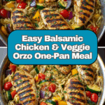 Easy Balsamic Chicken & Veggie Orzo Recipe