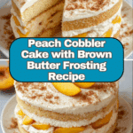 Peach Cobbler Cake With Brown Butter Frosting Recipe