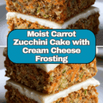 Moist Carrot Zucchini Cake with Cream Cheese Frosting Recipe
