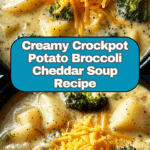 Crockpot Potato Broccoli Cheddar Soup Recipe