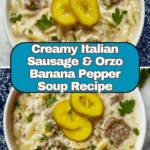 Savory Orzo Stuffed Banana Peppers Soup Recipe