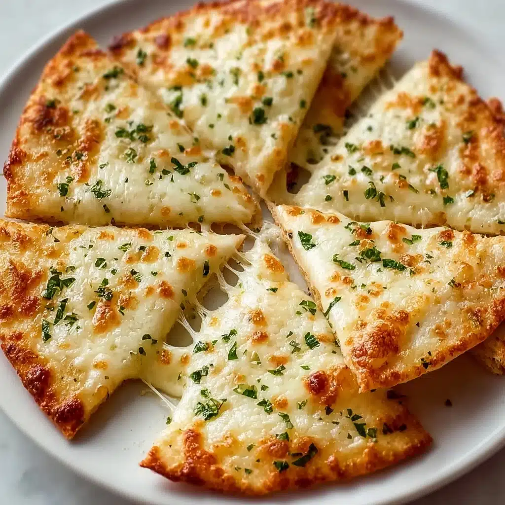 Air Fryer Cheesy Tortilla Garlic Bread - Recipe Image