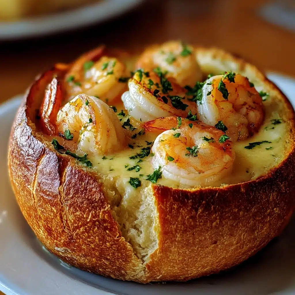 Stuffed Seafood Bread Bowl Recipe - Recipe Image