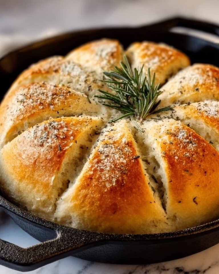 Rustic No-Knead Rosemary Garlic Bread Recipe