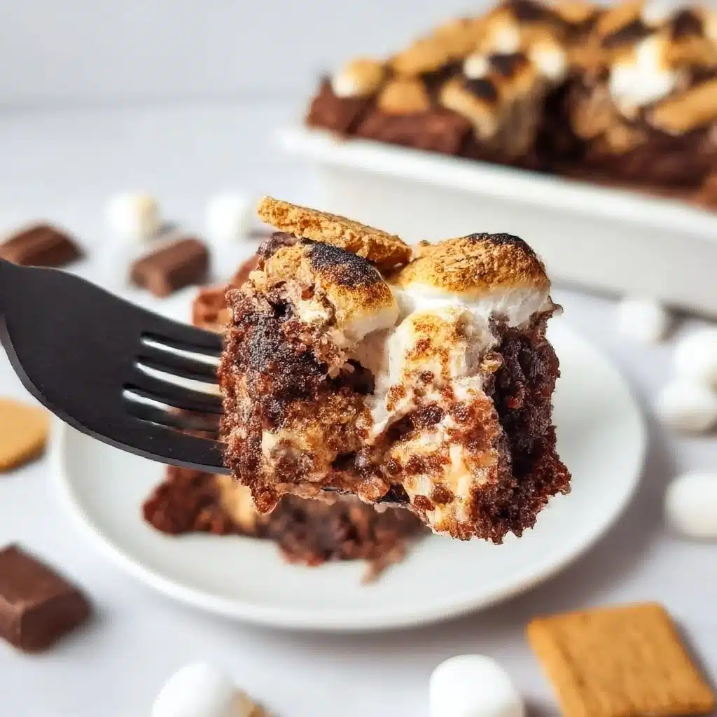 Graham Cracker S’mores Brownie Bars Recipe - Recipe Image