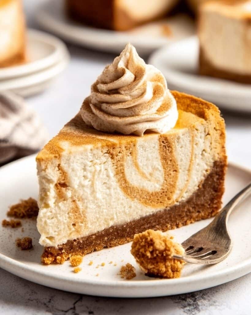 Pumpkin-Swirl Cheesecake with Cinnamon Whipped Cream Recipe