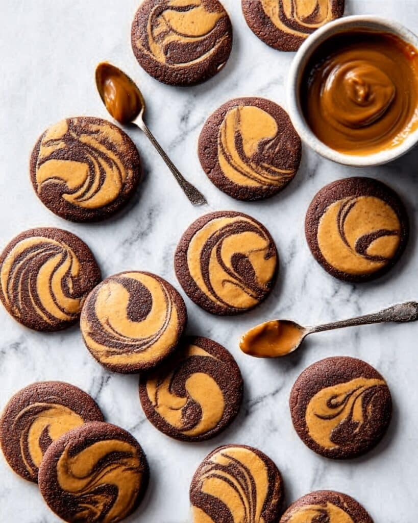 Chocolate Peanut Butter Swirl Cookies Recipe