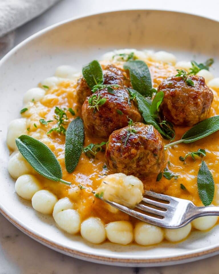 Turkey Meatballs in Pumpkin Sage Sauce Recipe