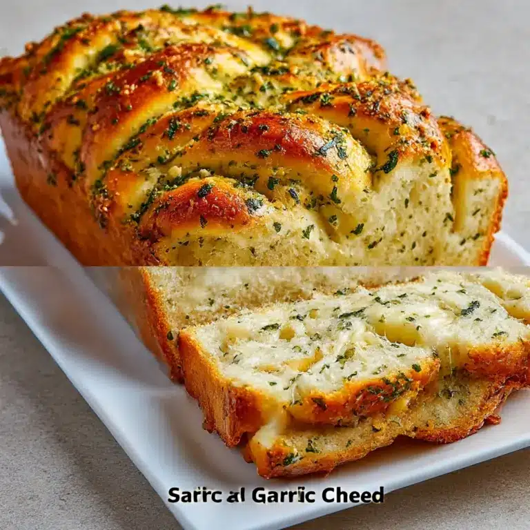 Swirled Garlic Herb And Cheese Bread Recipe