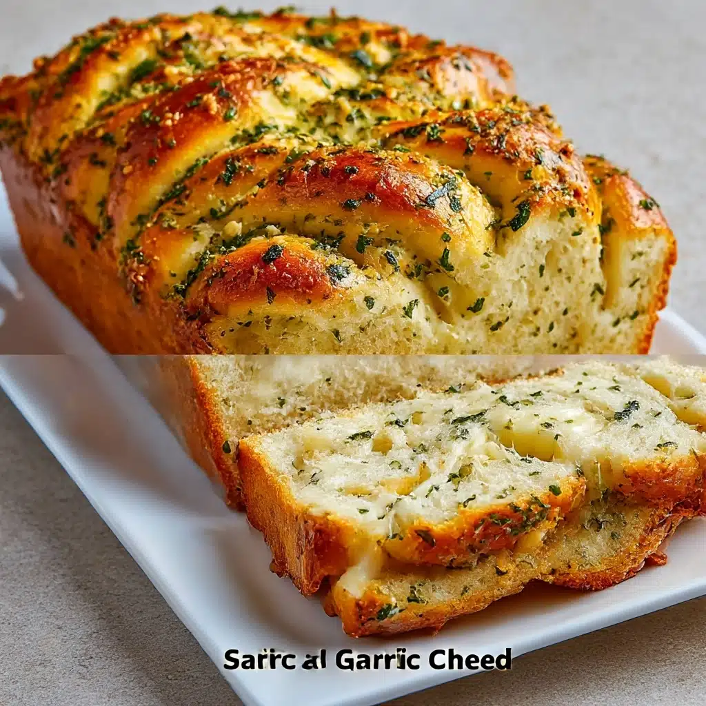Swirled Garlic Herb And Cheese Bread Recipe - Recipe Image
