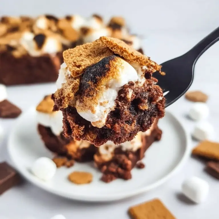 Graham Cracker S’mores Brownie Bars Recipe