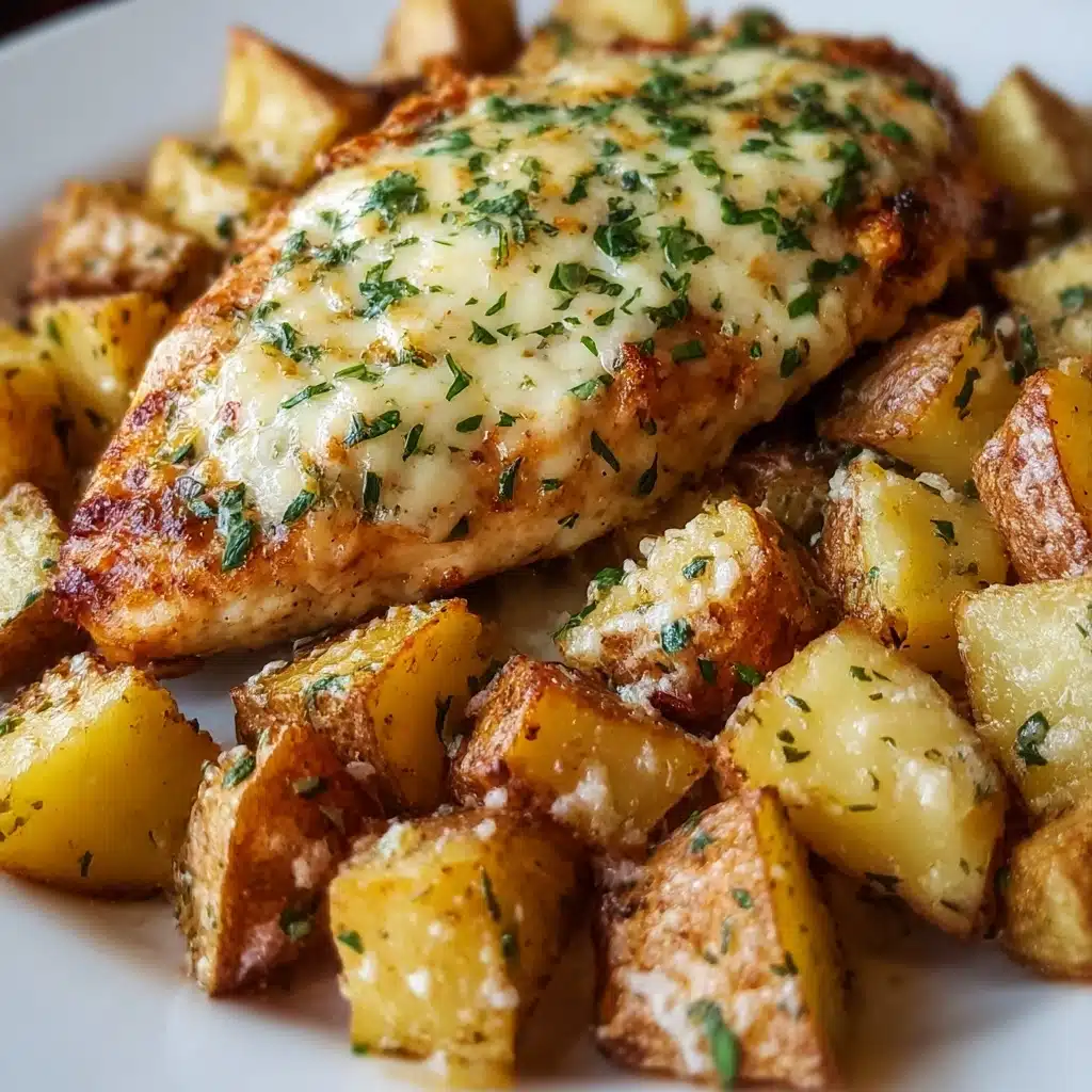 Next, transfer the coated chicken and potatoes to a baking dish or sheet pan Recipe