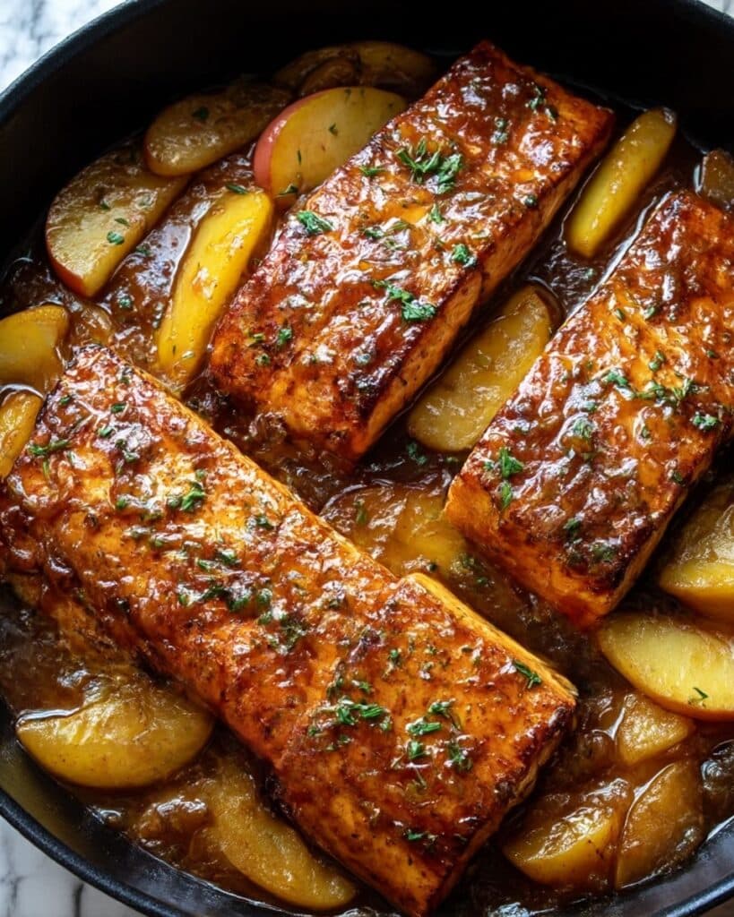 Bourbon Peach Roasted Salmon Recipe