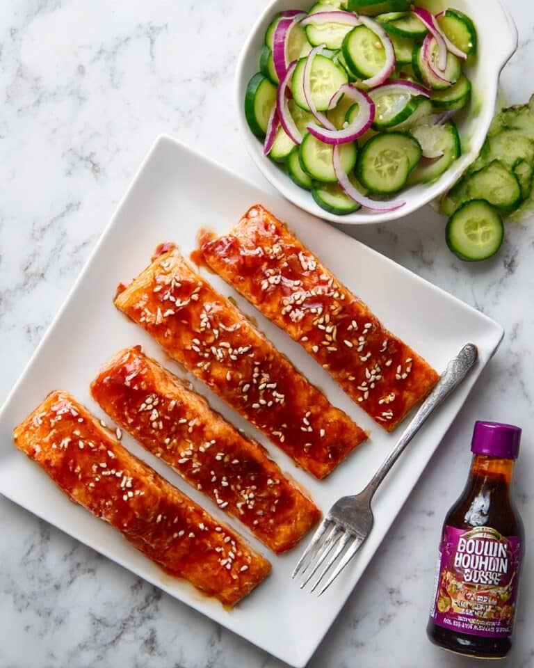 Sticky Hoisin Salmon with Cucumber Vinegar Recipe