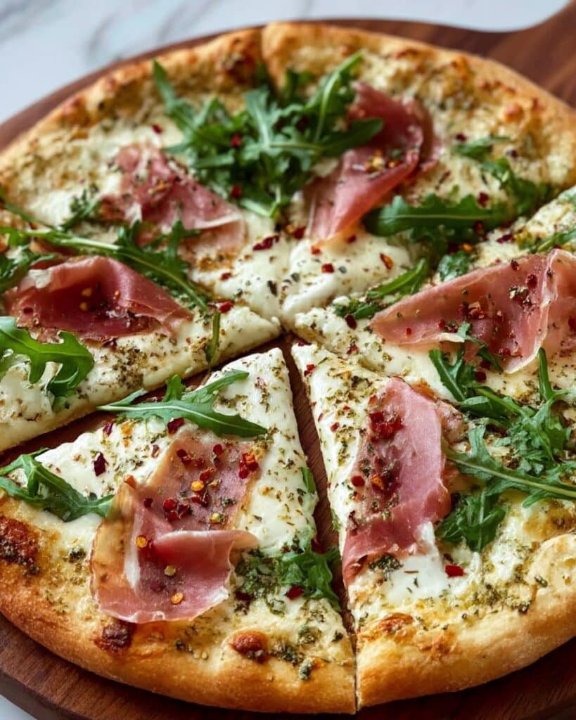 Heavenly White Pizza with Prosciutto Recipe