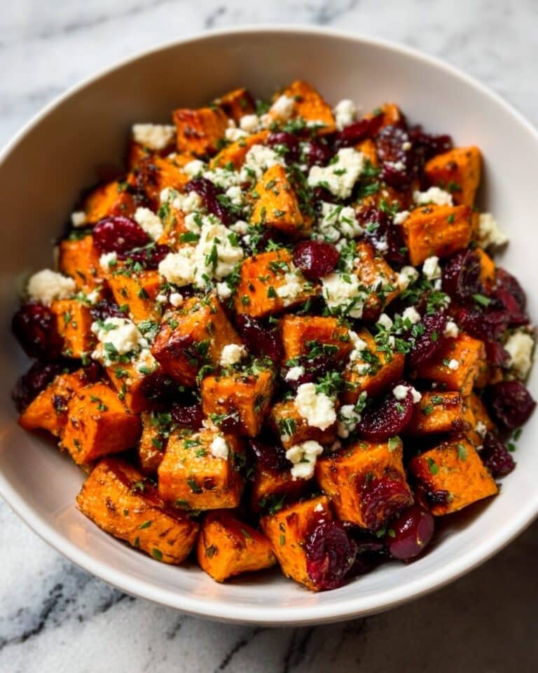 Roasted Butternut Squash with Cranberries and Feta Recipe