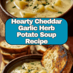 Hearty Cheddar Garlic Herb Potato Soup Recipe