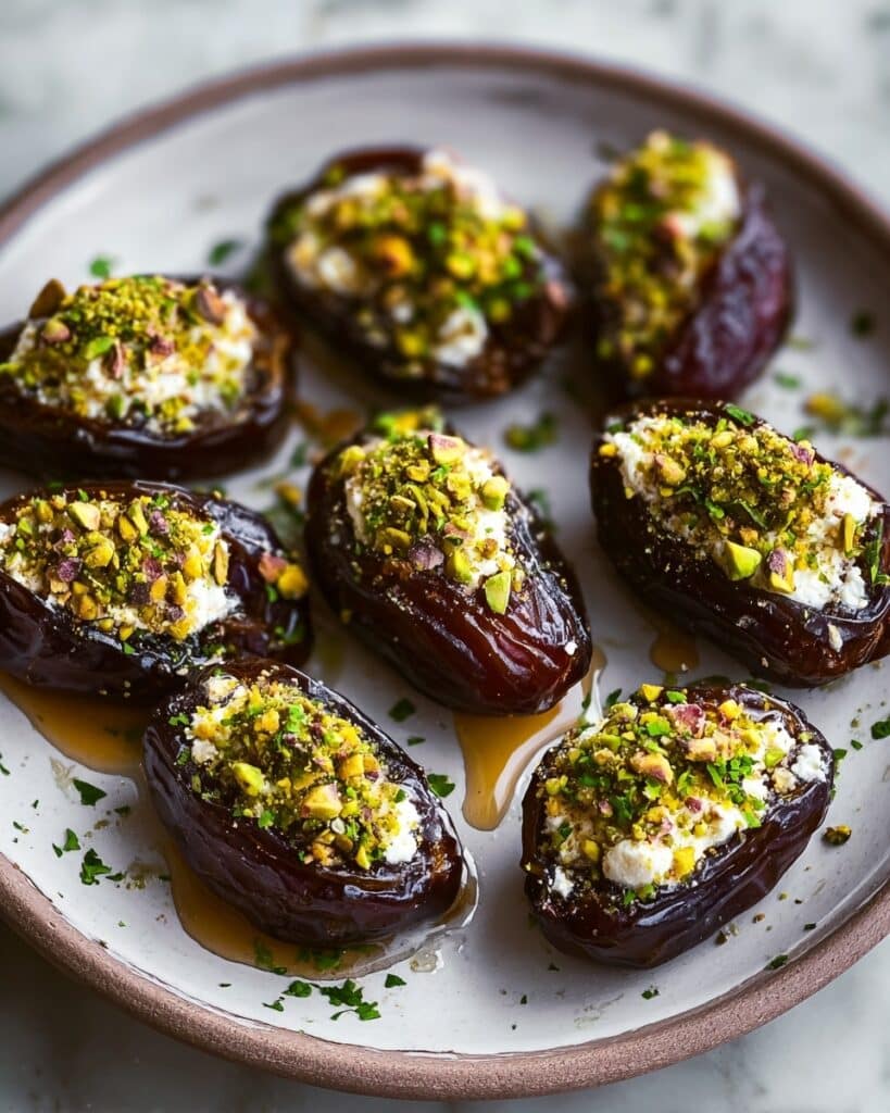 Honey Pistachio Ricotta Stuffed Dates Recipe