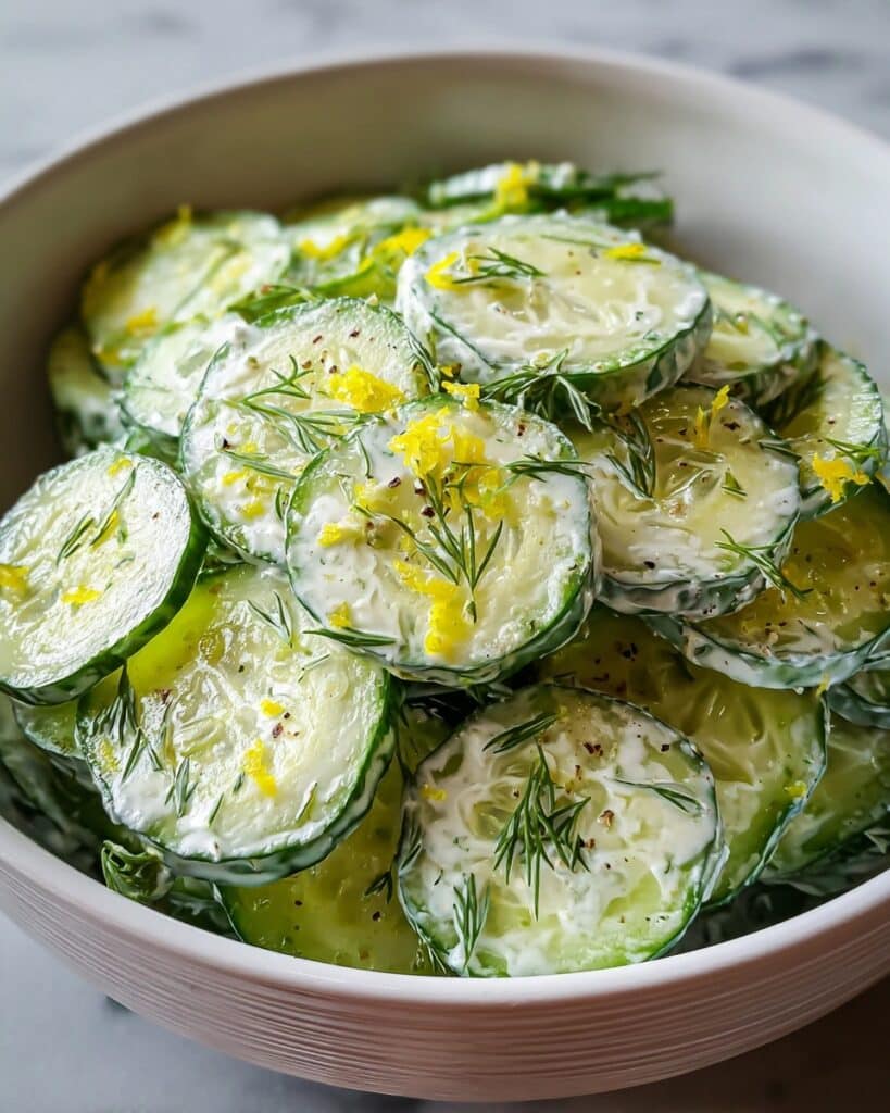 Pickle Juice Ranch Cucumber Salad Recipe