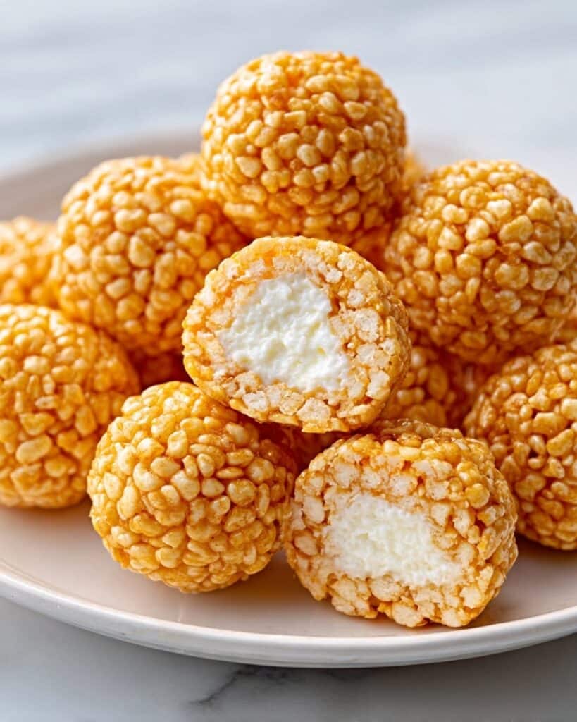 Caramel Marshmallow Rice Krispie Balls Recipe