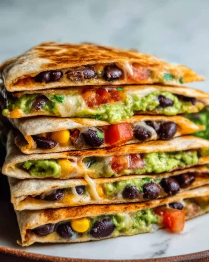 Vegan Quesadillas with Black Beans and Avocado Recipe